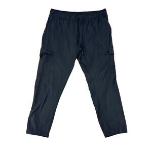 Legend 2XL Men Pull On Pants Cargo Pockets 30” Inseam Black U23